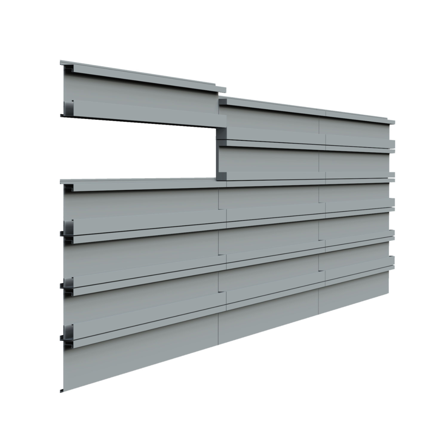 Sculpted 3D rainscreen metal panel systems - Minimal