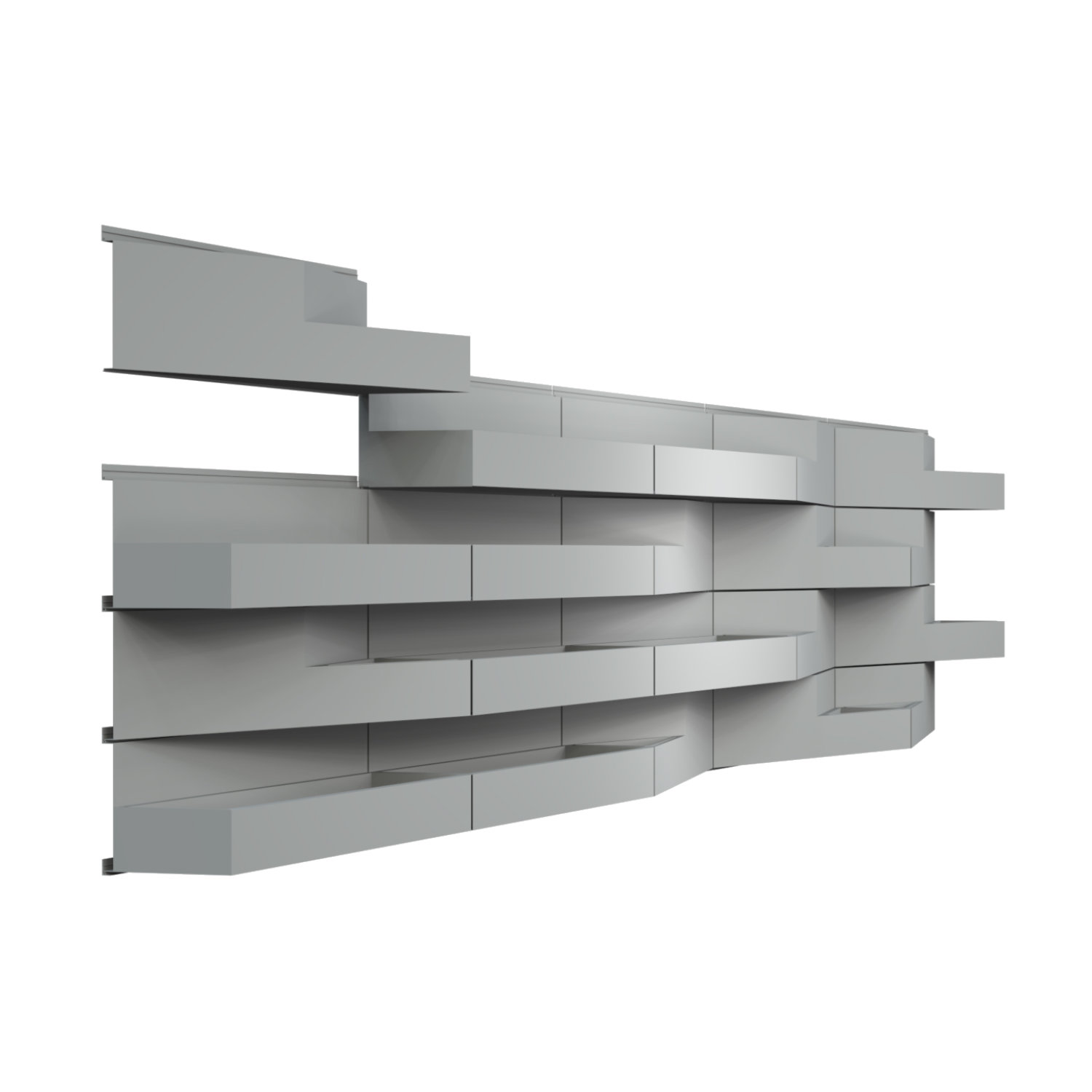 Sculpted 3D Sculpted 3D rainscreen metal panel systems - Ribbon