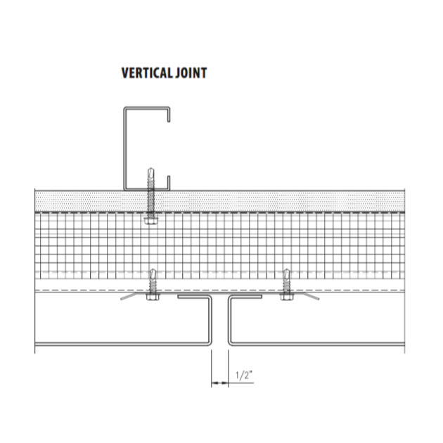econowall rainscreen system vertical joint